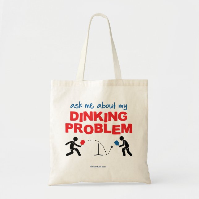 Tote Bag Interrogez-moi au sujet de mon problème Pickleball (Devant)