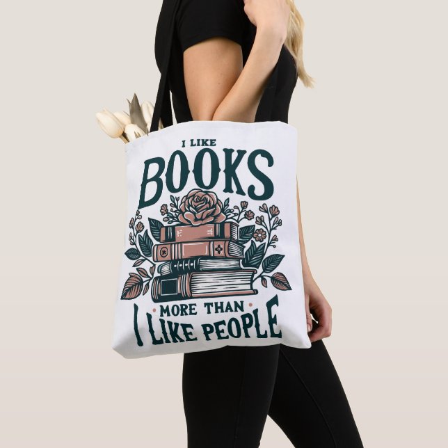 Tote Bag Introduire I Like Books (De près)