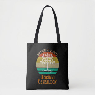Tote Bag Introverted Mais Prêt À Discuter De La Généalo