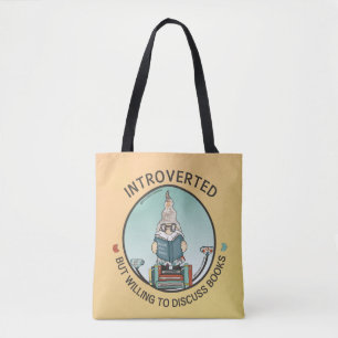 Tote Bag Introverted Mais Prêt À Discuter Des Livres