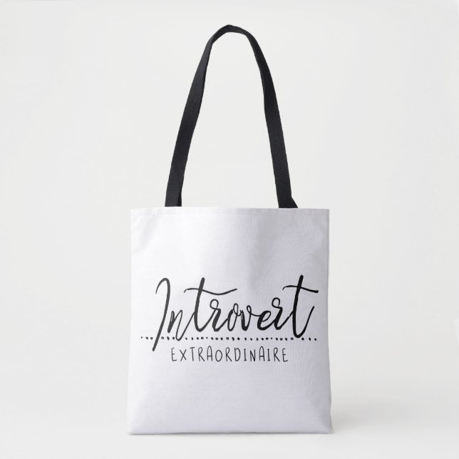 Tote Bag Introvertir la typographie Extraordinaire (Devant)