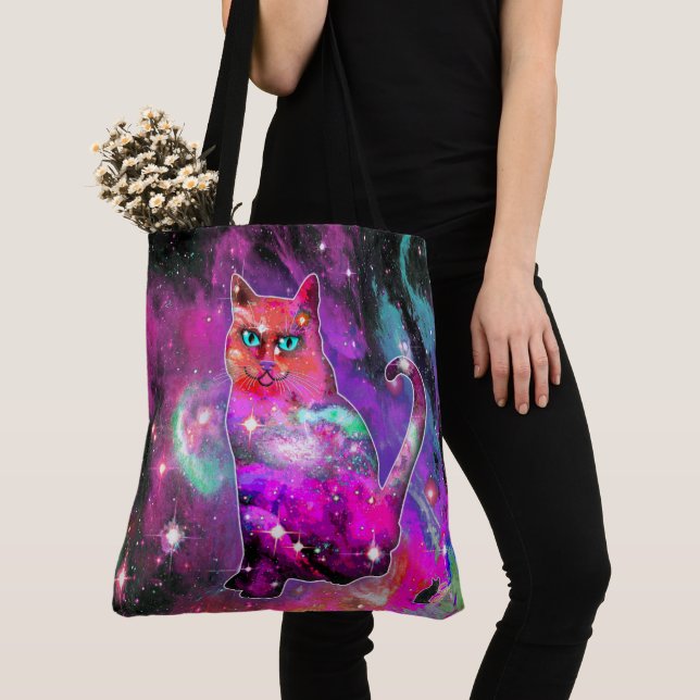 Tote Bag Iota de chat cosmique (De près)