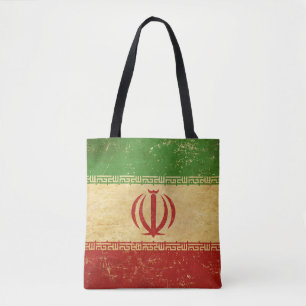 Tote Bag Iran - Drapeau Vintage