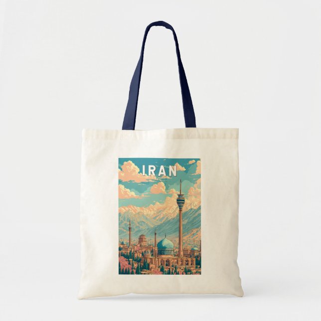 Tote Bag Iran Illustration Travel Art Vintage (Devant)