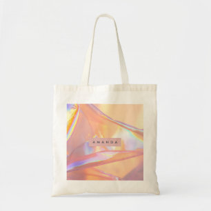 Tote Bag Iridescente personnalisée Pastel Holographe brilla