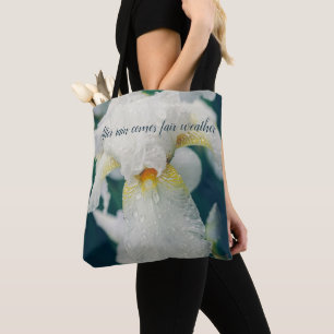 Tote Bag Iris avec gouttelettes d'eau