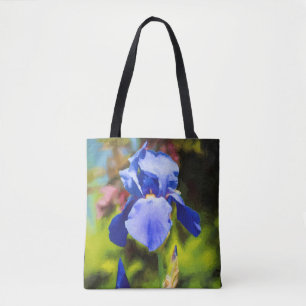 Tote Bag Iris bleu