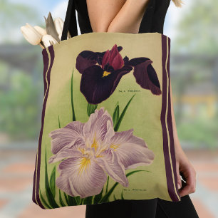 Tote Bag Iris d'eau Art botanique japonais vintage de catal