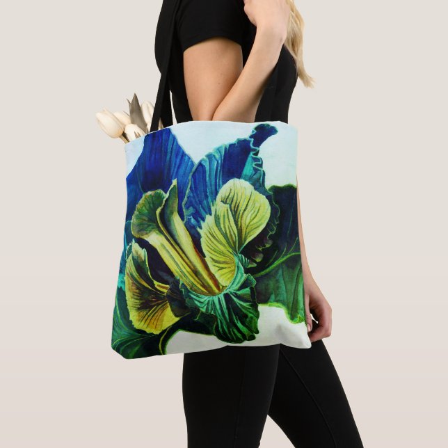 Tote Bag Iris noir - édition de mer (De près)