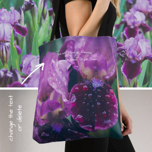 Tote Bag Iris pourpre après pluie