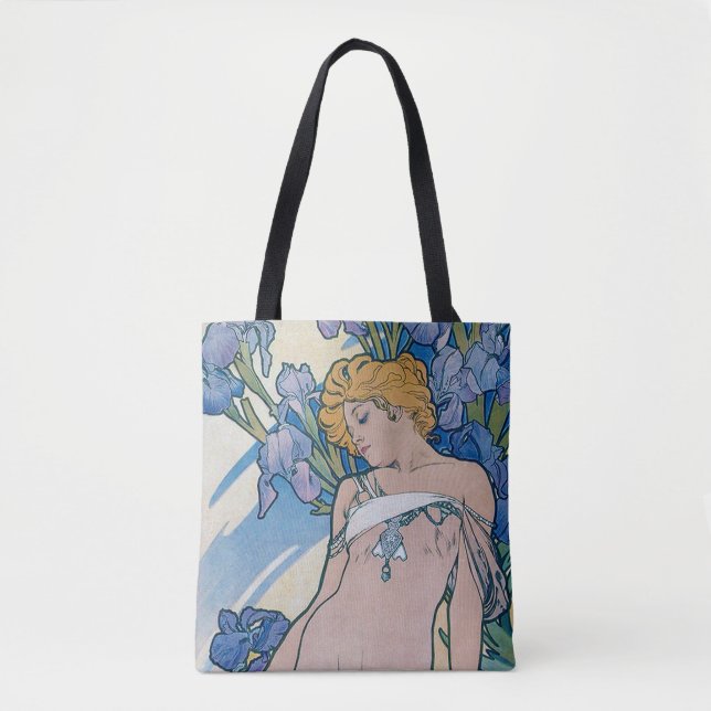 Tote Bag Iris (Quatre Fleurs), Alphonse Mucha (Devant)