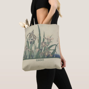 Tote Bag Iris vintages et sauterelles