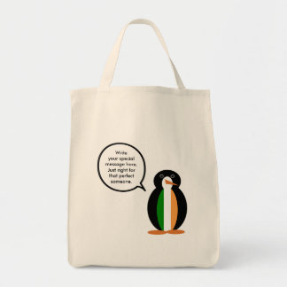 Tote Bag Irish Flag Talking Ms. Penguin
