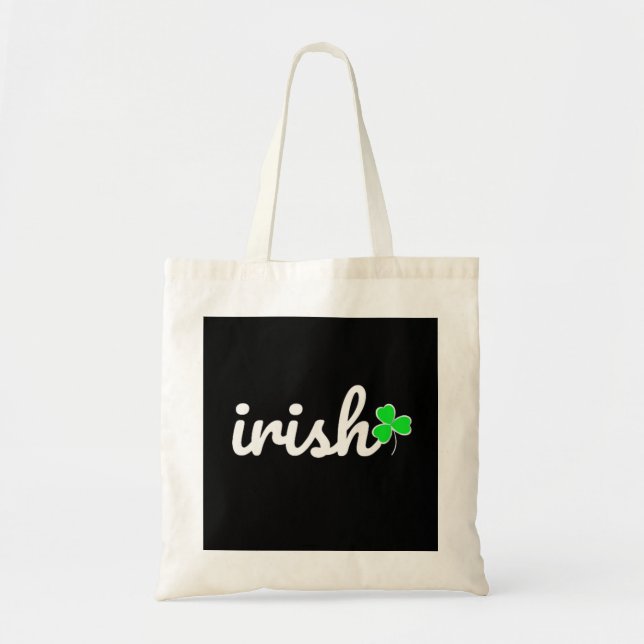 Tote Bag Irish St. Patrick's Day Shamrock chanceux (Devant)