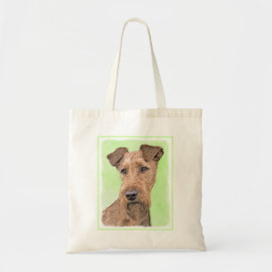 Tote Bag Irish Terrier Painting - Cute Original Dog Art