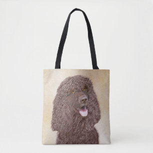 Tote Bag Irish Water Spaniel Peinture - Original Dog Art