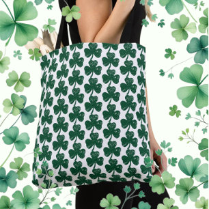 Tote Bag Irlandais Luck Trendy Grunge Clover Leaf