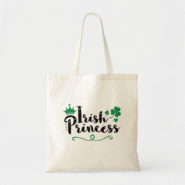 Tote Bag Irlandaise Princesse femmes St Patrick's Day Scrip (Devant)