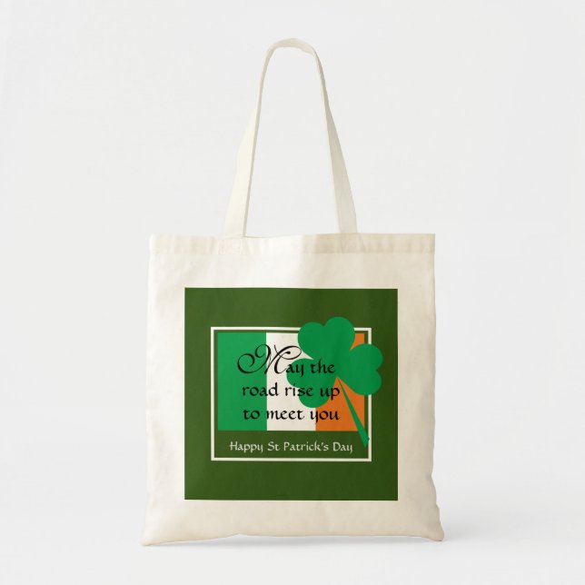 Tote Bag IRLANDE BÉNÉFICIE Saint Patrick's Day Shamrock (Devant)