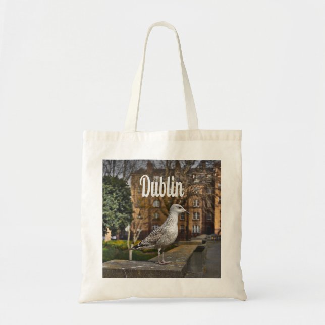Tote Bag Irlande de Dublin Bird sur mur de briques (Devant)