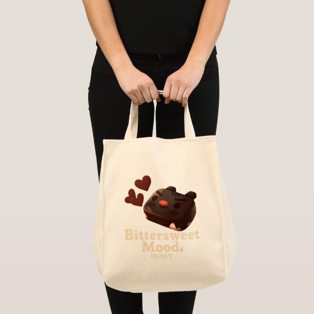 Tote Bag Iron T Amère Humeur : Art de gâteau au chocolat no (Devant (produit))