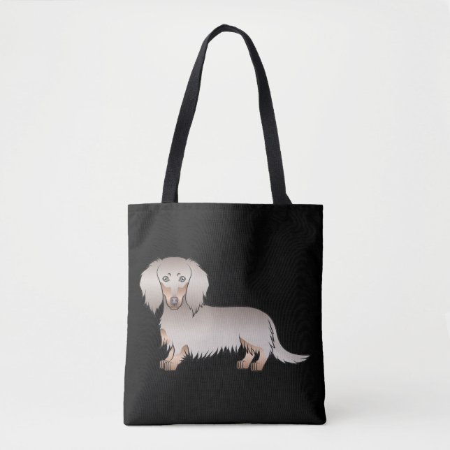Tote Bag Isabella et Tan Longue Chevelure Chien Dachshund S (Devant)