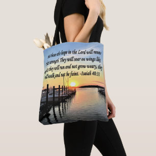 TOTE BAG ISAIAH 40:31 SCRIPTURE VERSE