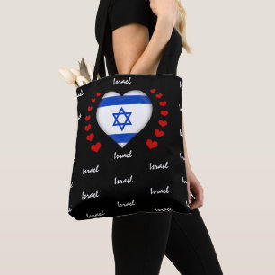 Tote Bag Israël Drapeau & Coeur, Israël Drapeau mode/sport