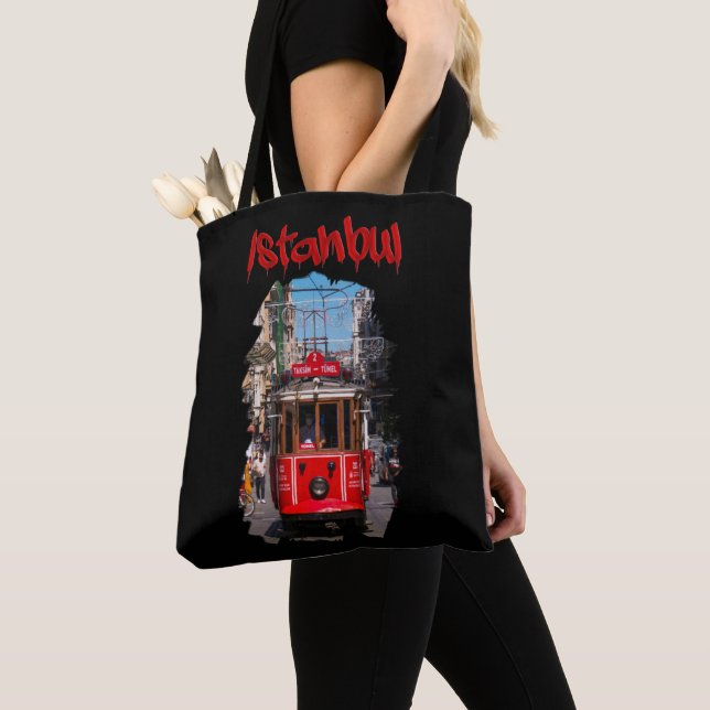 Tote Bag Istanbul : Tramway de Taksim (De près)