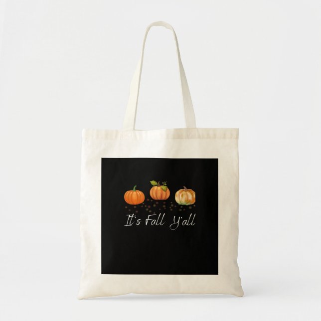 Tote Bag It’s Fall Y’all Funny Quote (Devant)
