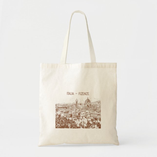 Tote Bag Italie customisée Florence Photographie Vintage (Devant)