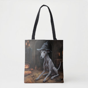 Tote Bag Italien Greyhound Citrouille Halloween effrayant
