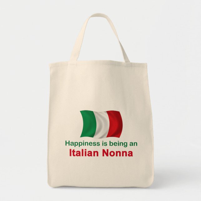 Tote Bag Italien heureux Nonna (Devant)