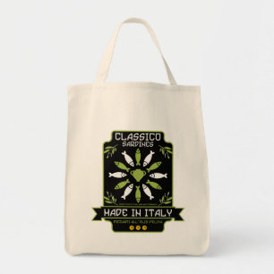 Tote Bag Italien Sardine Art Print Kitchen Cadeau
