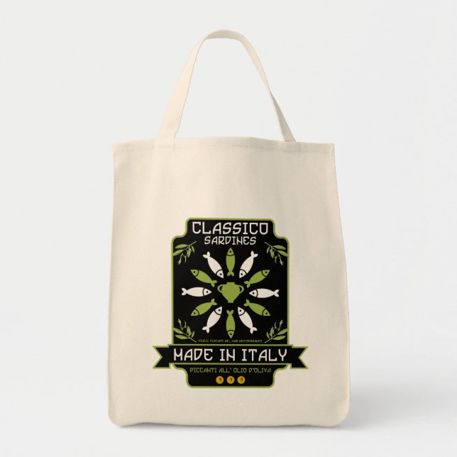 Tote Bag Italien Sardine Art Print Kitchen Cadeau (Devant)