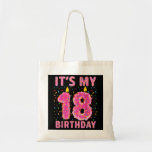 Tote Bag It's My 18e Birthday Sweet Donut 18 Years Old Fun<br><div class="desc">It's My 18th Birthday Sweet Donut 18 Years Old Funny Toxits</div>