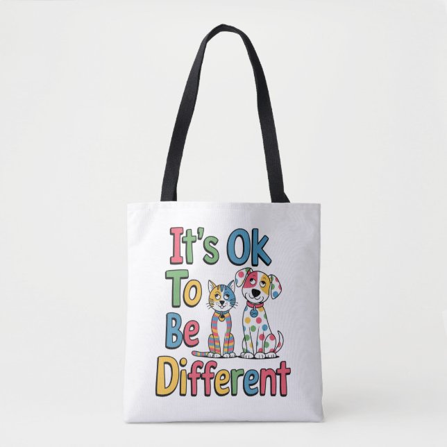 Tote Bag It's ok to be different (Devant)