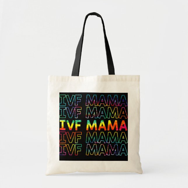 Tote Bag IVF Mama Tie Dye Transfer Day Embryo Transfer IVF (Devant)