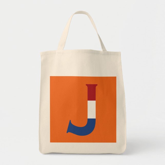 Tote Bag J Monogramme superposé sur NLD Flag sur ou gtcn (Devant)