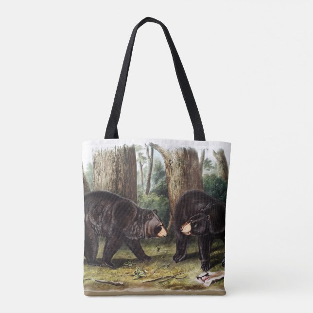Tote Bag J.W. Audubon - Ours Noir Ursus Americanus (Dos)