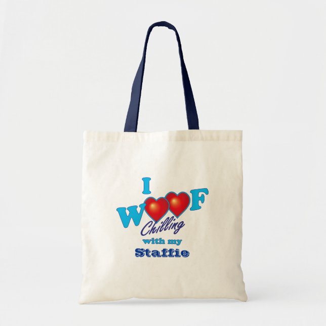 Tote Bag J'aboie Staffies (Devant)