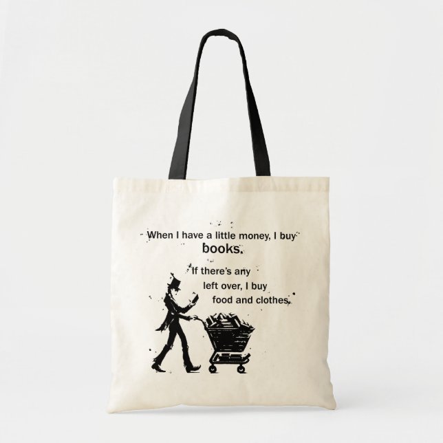 Tote Bag J'achète des livres (Devant)