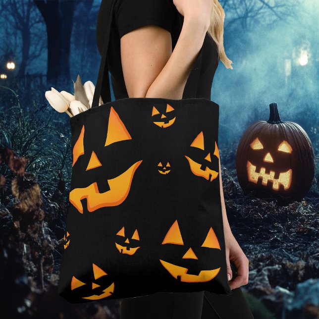 Tote Bag Jack-O-Lantern ou Jack O’Lantern yeux et souriant (Créateur téléchargé)