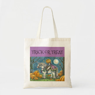 TOTE BAG JACK-O'-LANTERN PRINCE SUR UNICORN, TRICK OU TRAIT