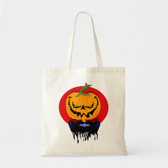 Tote Bag Jack-o-lanterne effrayant (Devant)