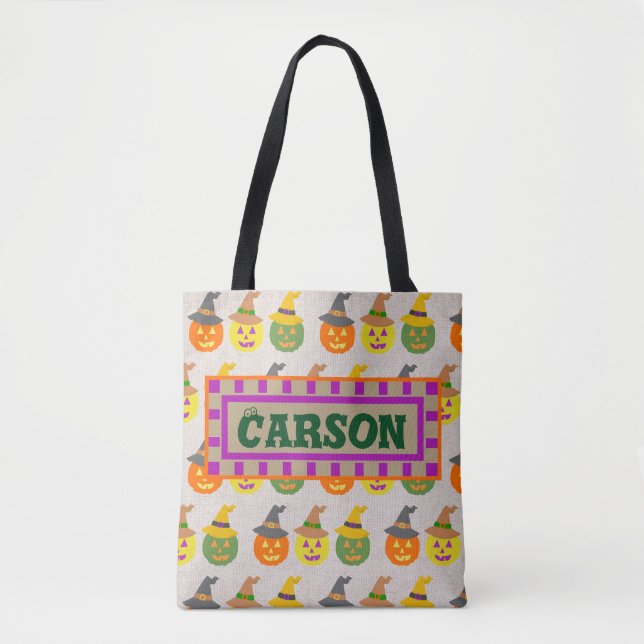 Tote Bag Jack O'Lantern Trick ou Treat (Devant)