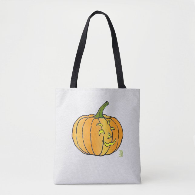 Tote Bag Jack-o'lanterne Trick ou Treat Fourre-tout (Devant)