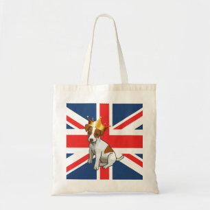 Tote Bag Jack Russell mignon portant une couronne et Union