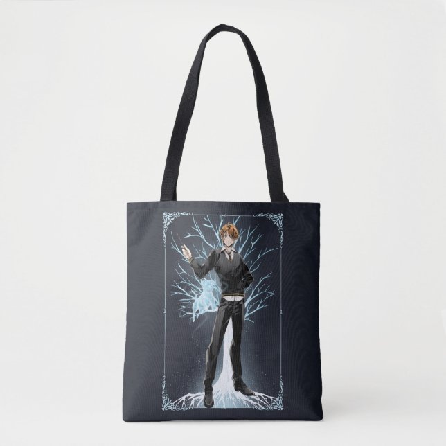 Tote Bag Jack Russell Terrier Patronus d'Anime Ron Weasley (Devant)