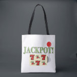 Tote Bag Jackpot<br><div class="desc">Pas besoin de rouler les dés ou de miser,  ce design est sûr d'apporter l'excitation d'un grand jeu directement sur les serviettes,  lancer des oreillers et plus encore!</div>